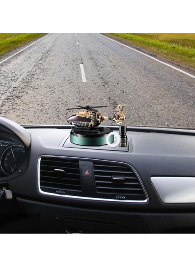 general Car Air Freshener Solar Energy Rotating Car Aromatherapy Diffuser Helicopter Interior Decoration - Image 4