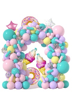 Mordely 119Pcs Donut Birthday Party Decorations Donut Balloon Garland Arch Kit Ice Cream Balloons Latex Balloon Set Baby Shower Sweet Donut Party Decorations Supplies  - Image 1