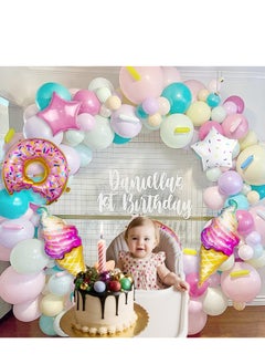 Mordely 119Pcs Donut Birthday Party Decorations Donut Balloon Garland Arch Kit Ice Cream Balloons Latex Balloon Set Baby Shower Sweet Donut Party Decorations Supplies  - Image 5