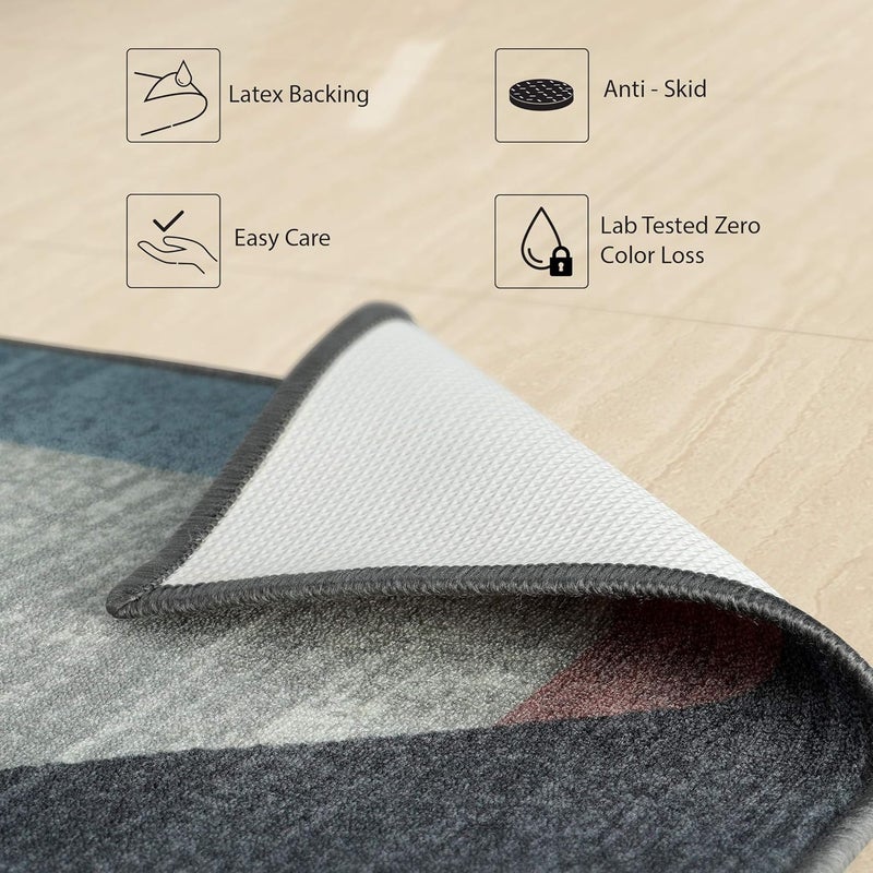 Status Contract STATUS 3D Printed Perfect Home Rugs Carpet for Living Area | Rug and Carpet for Bedroom |Rug and Carpet for Dining Table Rug Floor Carpet with Anti Slip Backing (22 x 55, Design - 314) - Image 3