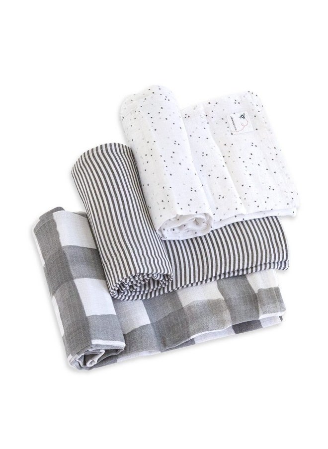 Burt's Bees Baby - Unisex Baby Gift Set Beekeeper Wearable Blanket 3Pack Muslin Swaddle Blankets & Plush Organic Cotton Essentials Bundle - Image 1