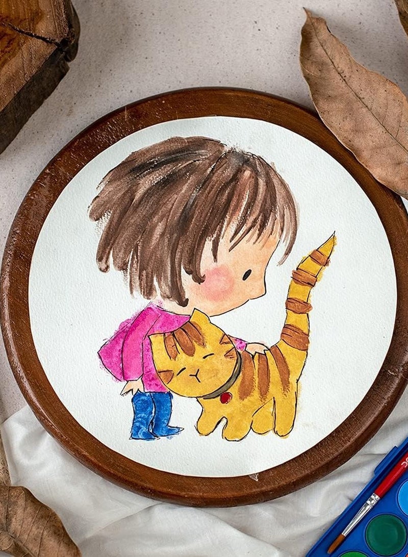 DOMS مجموعة كعكة الألوان المائية مع 24 لونًا وفرشاة طلاء واحدة - Image 3