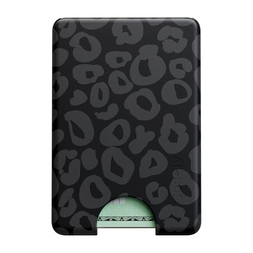 Casely MagWallet | Into the Wild | Black Leopard | Slim Wallet Card Holder | Compatible with MagSafe | Soft-Touch Hard Silicone | Holds Up to 3 Cards - Image 1