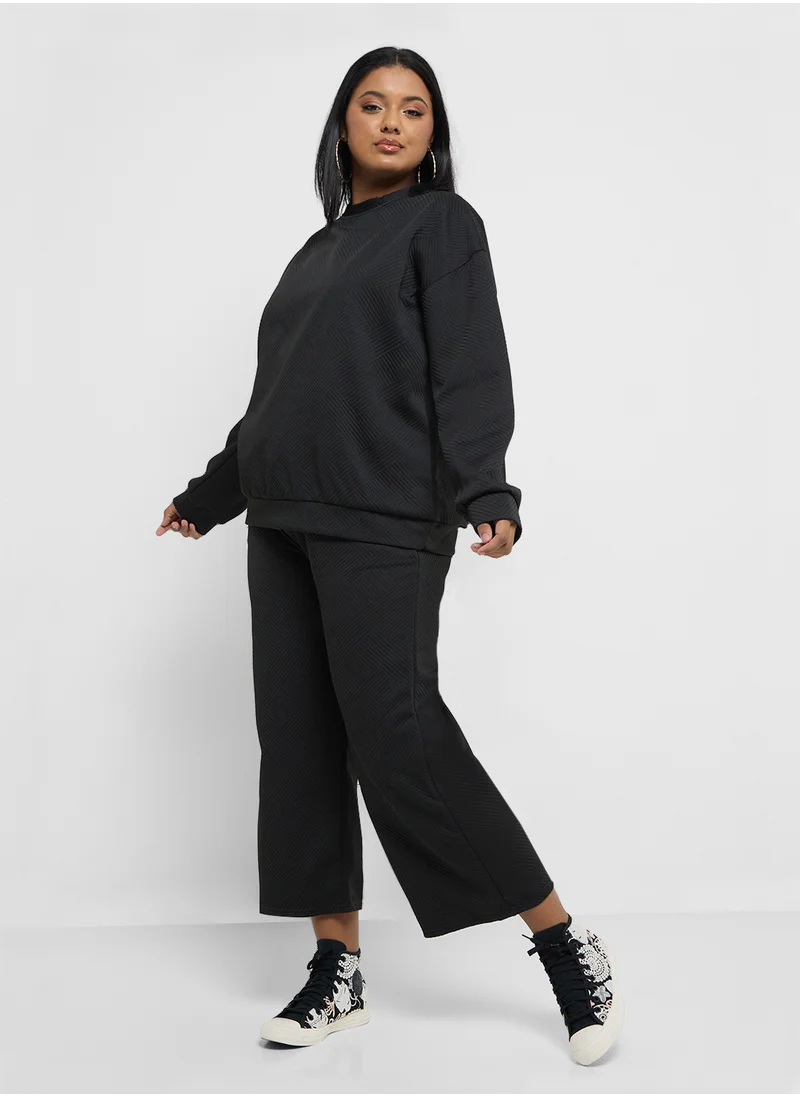 جينجر بلس Oversize Sweatshirt & Sweatpant Set