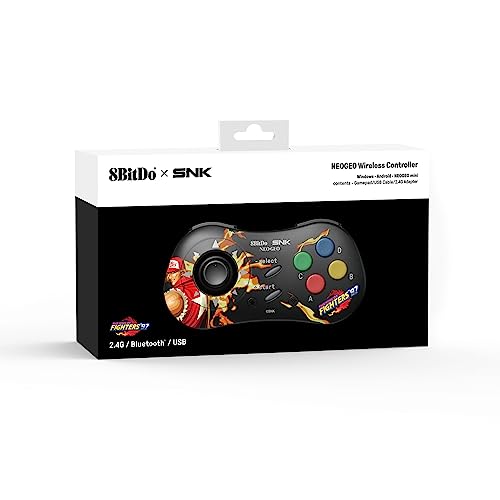 8Bitdo NEOGEO Wireless Controller for Windows, Android, and NEOGEO mini with Classic Click-Style Joystick - Officially licensed by SNK (Terry Bogard Edition) - Image 2