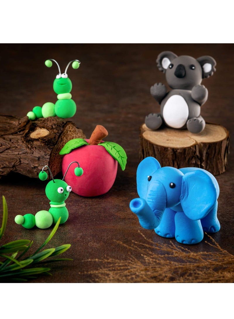 Air Dry Clay, 24 Colors Modeling Set with 3 Sculpting Tools, Magic Foam Clay for Kids and Adults, Gift for Boys and Girls - Image 4