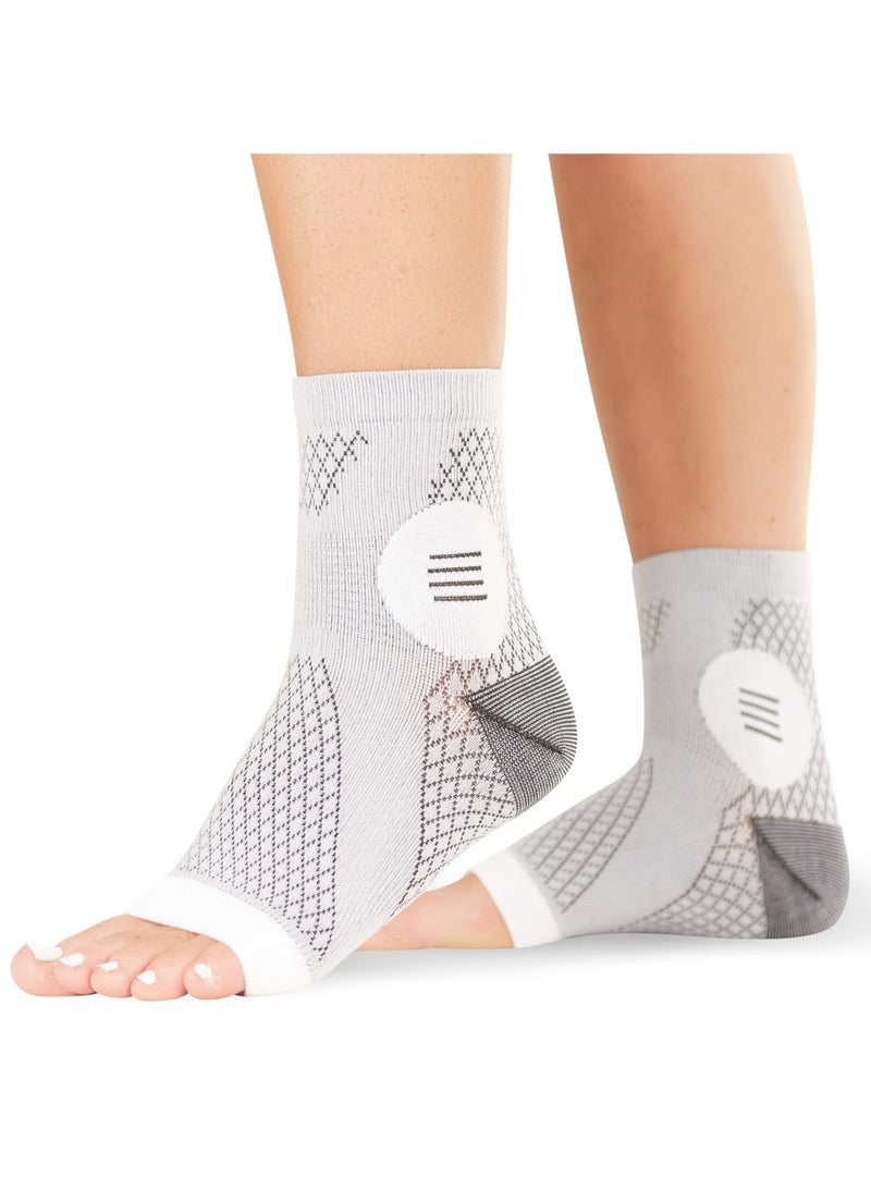 SYOSI Neuropathy Socks, Ankle Compression Sleeve Support Brace Socks, Arch Support Socks Heel Spur Relief Products Leg & Foot Supports Plantar Fasciitis Night Sock for Women (L - 1 Pair) - Image 1