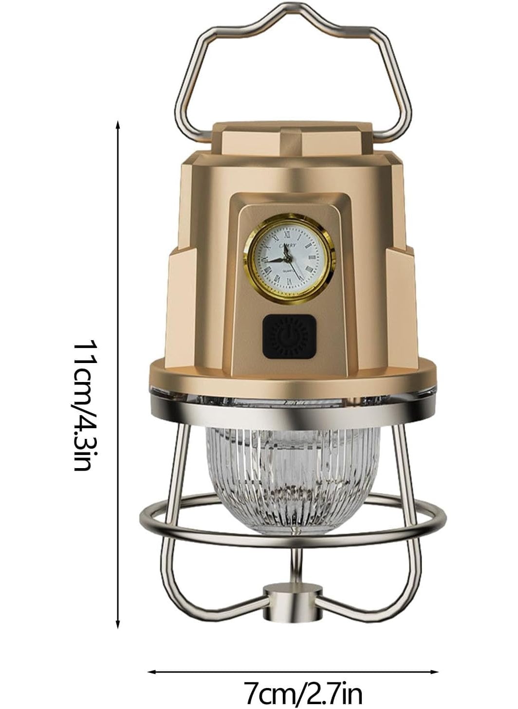 Dratal Dratal Camping Lantern Flashlight for Camping Essentials IPX4 Waterproof Suitable Survival Kits for Hurricane with 3 Lighting Modes for Hiking CampingGolden  - Image 2