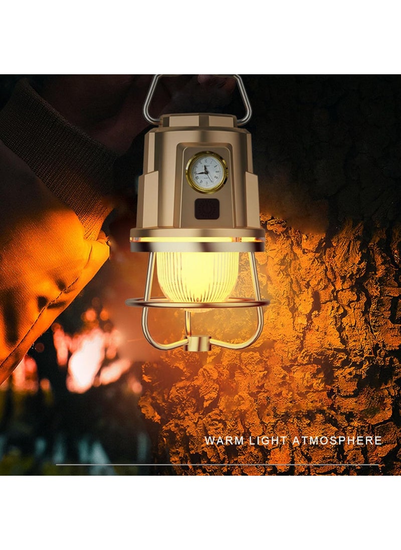 Dratal Dratal Camping Lantern Flashlight for Camping Essentials IPX4 Waterproof Suitable Survival Kits for Hurricane with 3 Lighting Modes for Hiking CampingGolden  - Image 5