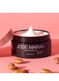 josie maran Josie Maran Whipped Argan Oil Body Butter - Immediate, Lightweight, and Long-Lasting Nourishment to Soften and Hydrate Skin (240ml/8.0oz, Vanilla Apricot)  - Image 2