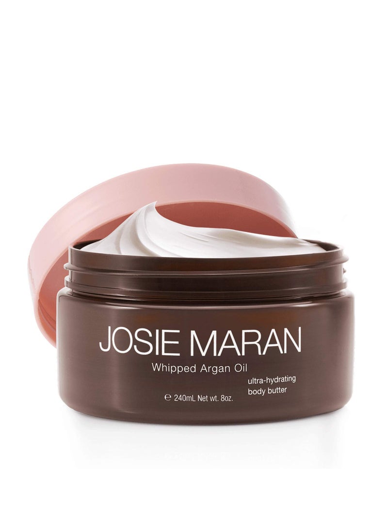 josie maran - Josie Maran Whipped Argan Oil Body Butter - Immediate, Lightweight, and Long-Lasting Nourishment to Soften and Hydrate Skin (240ml/8.0oz, Vanilla Apricot) - Image 1