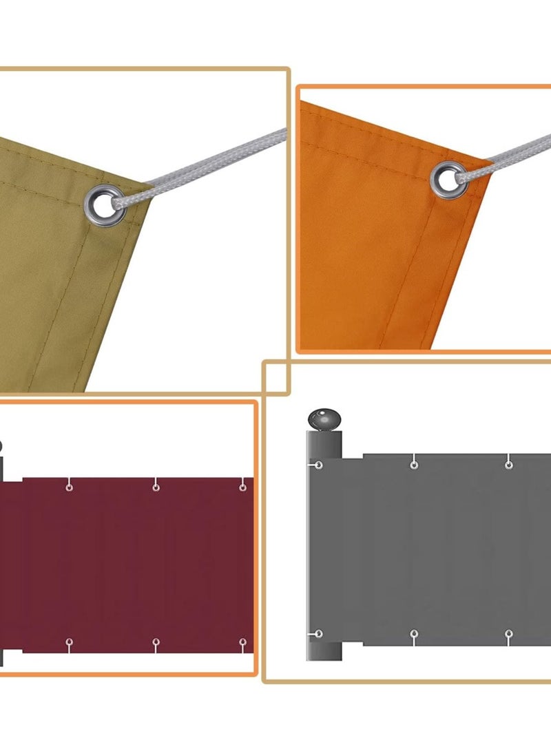 Rectangular Sun Shade Sail 95% UV Protection Rain Canopy with Heavy Duty Anchor Ropes for Outdoor Garden Patio, Sand Yellow, 3 x 6m - Image 4