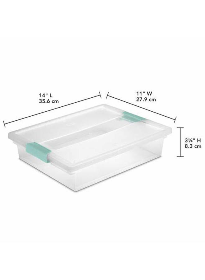 STERILITE 19638606 Large Clip Box, Clear with Blue Aquarium Latches - Image 2