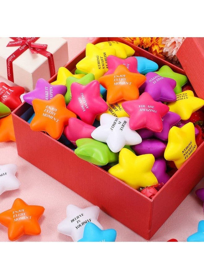 Aoriher Motivational Stress Balls Quote Relief Ball Colorful Inspirational Foam Star Hand Exercise Toy Relieve Anxiety For Adults Girls Boys Party Favors(72 Pcs) - Image 4