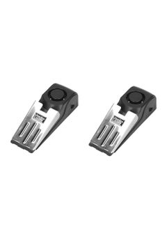 Scoovi Scoovi Safety Wedge Door Stop Alarm Stopper Security Alert 120db for Home Mini Wireless Vibration Triggered Wedge Shaped Door Stopper for Travel Apartment Home Pack of 2Black  - Image 1