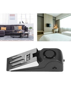 Scoovi Scoovi Safety Wedge Door Stop Alarm Stopper Security Alert 120db for Home Mini Wireless Vibration Triggered Wedge Shaped Door Stopper for Travel Apartment Home Pack of 2Black  - Image 2