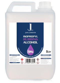 Isopropyl Rubbing Alcohol, IPA 70% – Versatile Antiseptic & Cleaner for Wounds, Surfaces, Electronics – Quick-Drying, Residue-Free, 5Liter