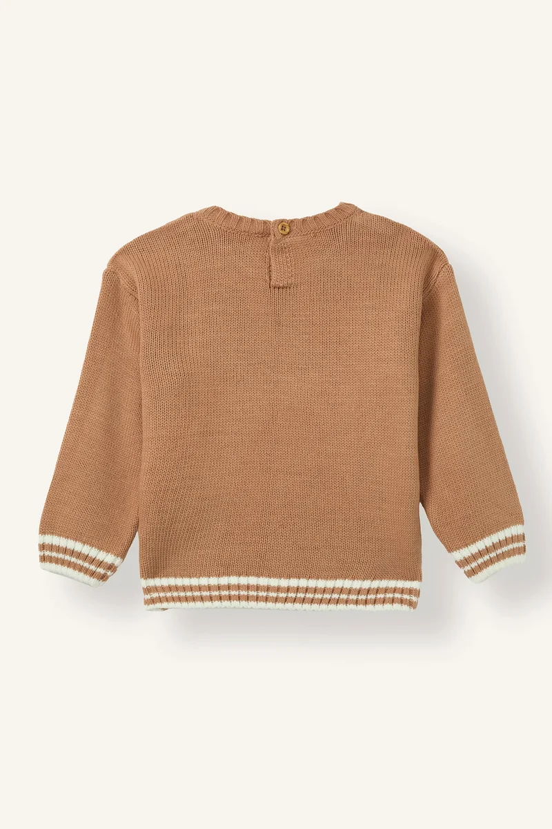 ديفاكتو Baby Boy Regular Fit Slogan Crew Neck Pullover