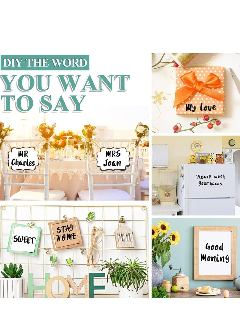 Oasisgalore 576-Piece Letter & Number Sticker Set, 8 Sheets, Black, Waterproof, Self-Adhesive, for Mailboxes, Signs. - Image 3