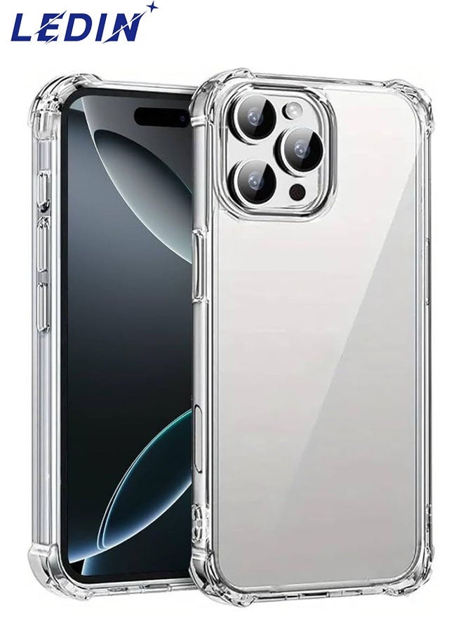 ليدين جراب شفاف لهاتف iPhone 13 Pro Max جراب خلفي مرن ناعم من السيليكون مقاوم للصدمات ومضاد للخدش مع زاوية معززة ومتوافق مع iPhone 13 Pro Max شفاف - Image 1