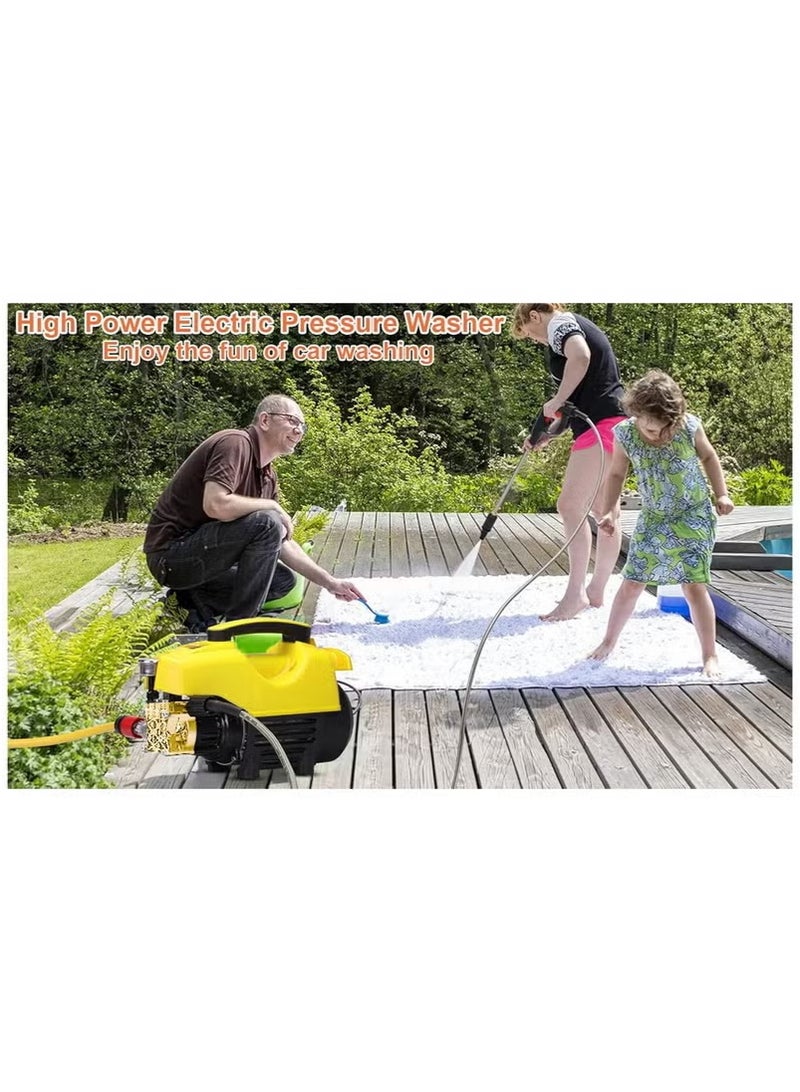 EzzySo Electric Pressure Washer 2900 PSI Max 3.1 GPM 3100W Compact Portable Power Washer with 66 FT Hose Adjustable Nozzles and Foam Cannon, Small Car Pressure Washer for Home/Patio/Driveway/Yellow - Image 4