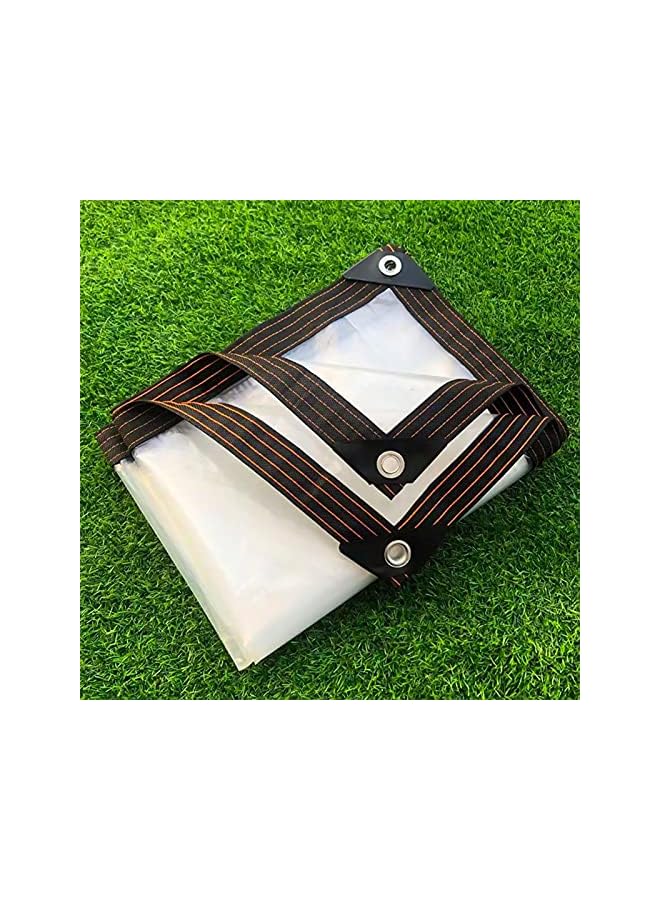 The Bros Tarpaulin Transparent Waterproof Thick Plastic Tarpaulin with Grommets Sunblock Shade Cloth for Outdoor Balcony Plants Greenhouse, 23 Sizes (Color : Clear, Size : 3x5m)  - Image 2