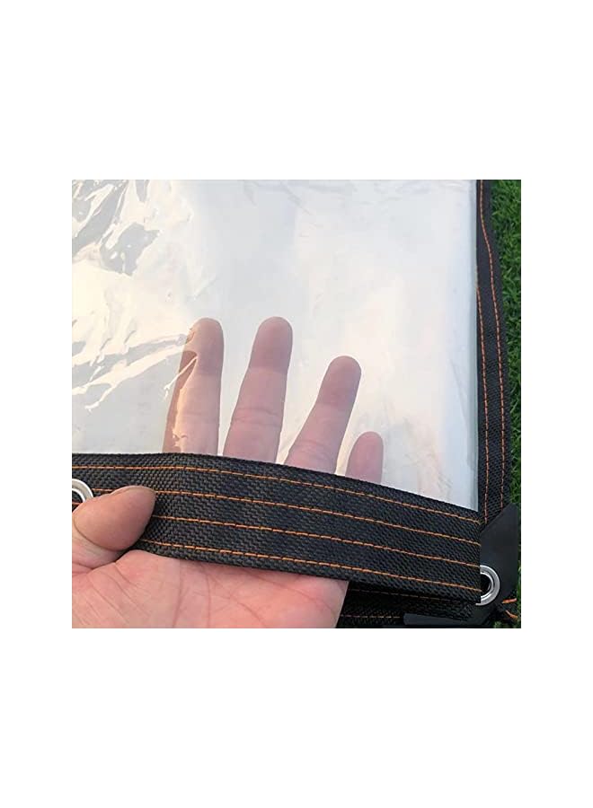 The Bros Tarpaulin Transparent Waterproof Thick Plastic Tarpaulin with Grommets Sunblock Shade Cloth for Outdoor Balcony Plants Greenhouse, 23 Sizes (Color : Clear, Size : 3x5m)  - Image 5