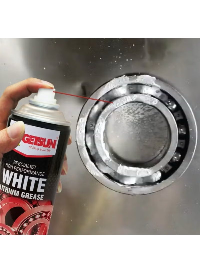 GETSUN High Performance White Lithium Grease Spray For Superior Lubrication 450ml G-1022 - Image 2