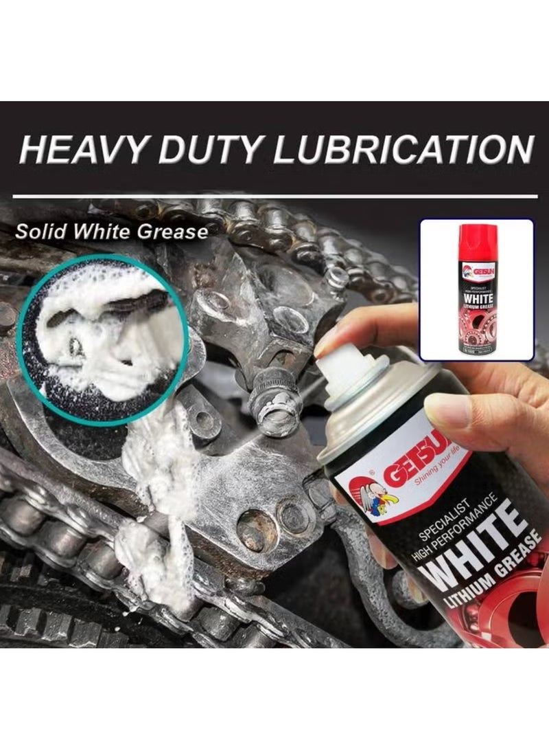 GETSUN High Performance White Lithium Grease Spray For Superior Lubrication 450ml G-1022 - Image 3