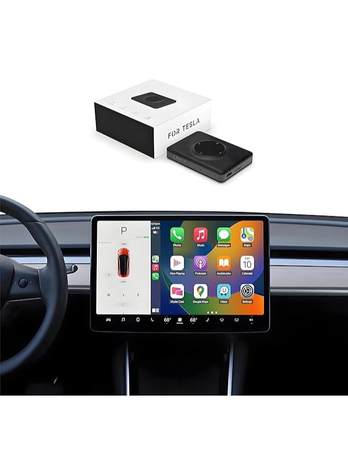 UKMASTER Wireless CarPlay Adapter Box for Tesla Model S/3/X/Y, 2021-2024 Models, USB Connection - Image 5