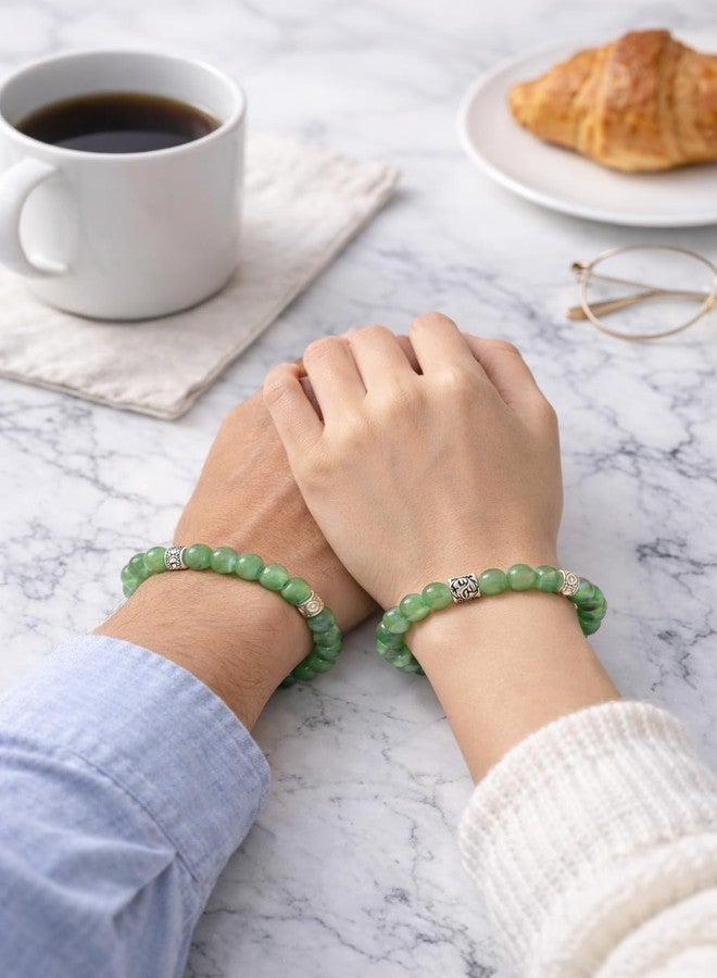 Sukhad Green Aventurine Buddha Bracelet for Men & Women | Natural Healing Crystal Beaded Bracelet | Luck, Wealth & Positive Energy Stone | Stretch Adjustable Spiritual Bracelet - Image 5