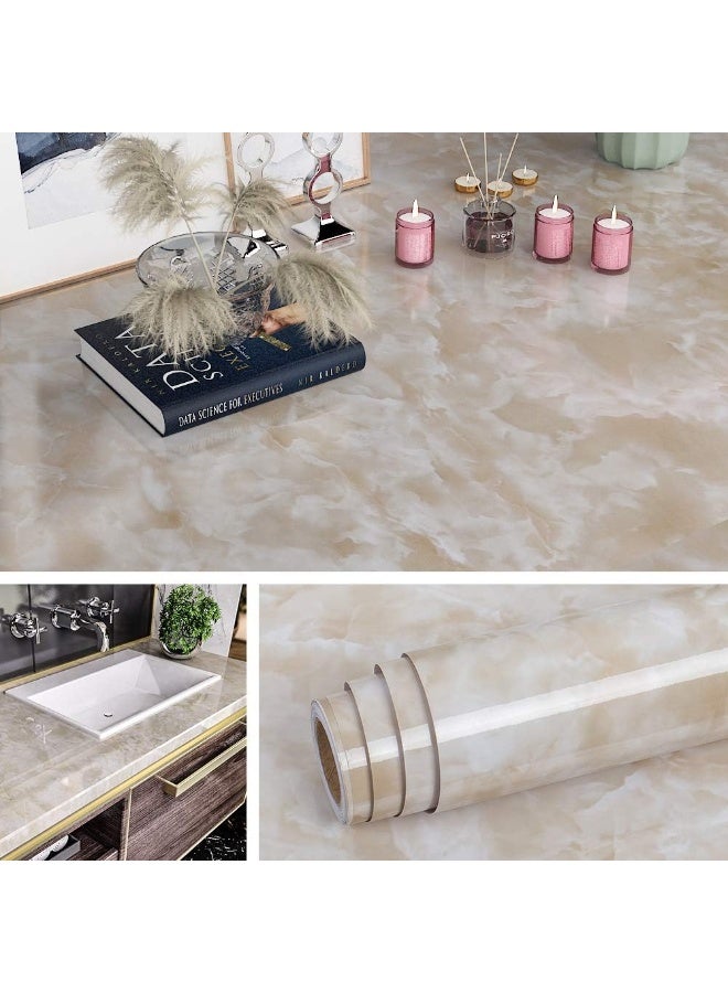 Livelynine 15.8x197 Waterproof Countertop Wallpaper Marble Contact Paper for Cabinets Countertops Desk Bathroom Vanity Decor Kitchen Counter Top Covers Self Adhesive Marble Paper for Countertops  - Image 1