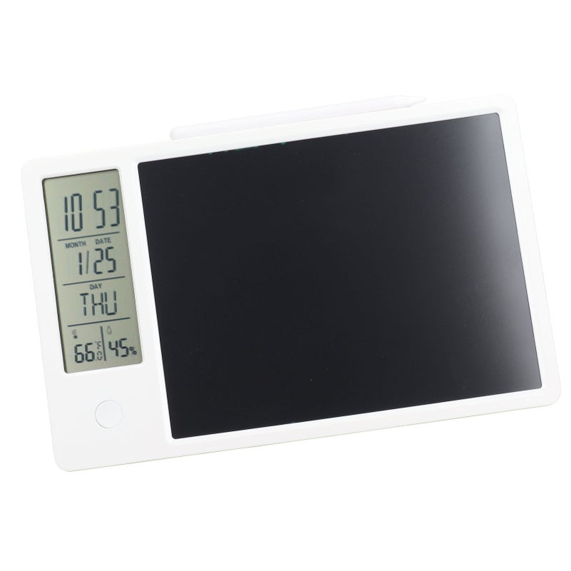 Electronic Calendar Writing Board Multi Functional Lightweight Electronic Calendar with Notepad for Office White - Image 5