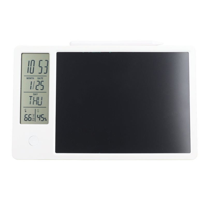 Electronic Calendar Writing Board Multi Functional Lightweight Electronic Calendar with Notepad for Office White - Image 3