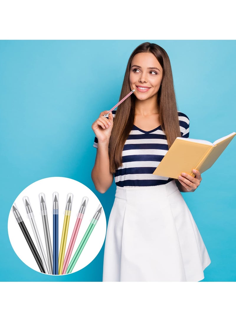 KASTWAVE Inkless Pencil, 21 Pcs Reusable Everlasting Pencil with Eraser, Colorful Pencils Forever Pencil Set with 30 Pcs Replaceable Graphite Nib for Home School Office Writing Drawing - Image 4