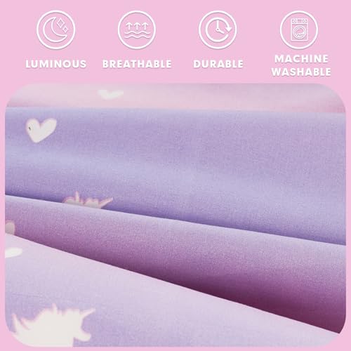 Cokouchyi Full Comforter Sets for Boys Girls, Unicorn Glow in The Dark Kids Bedding Sets, 6 Pcs Full Bed in a Bag with Comforter, Sheets, Pillow Sham, Cushion Cover, Unicorn - Image 5