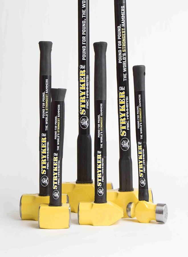 ABC HAMMERS Hand Sledge Hammer - 4 lb. Stryker Hammer with Drop Forged Steel Head & 12" Steel Reinforced Rubber Handle - PRO412S - Image 2