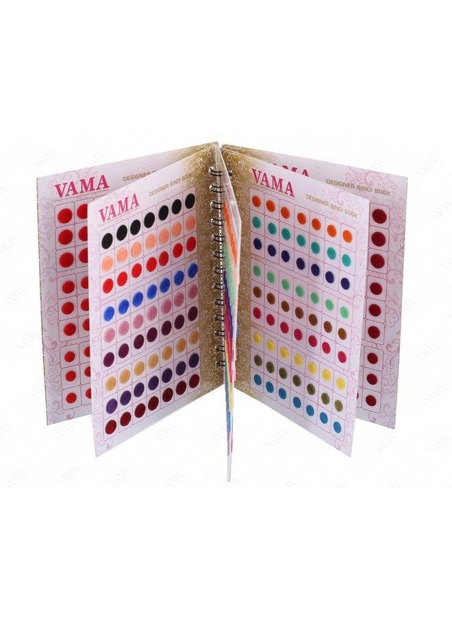 VAMA Fashions Simple Plain Round Multicolour Forehead Sticker Kumkum Spiral Bindi Booklet For Women & Girls (Medium Bindi Small Book - 504 Bindis)  - Image 1