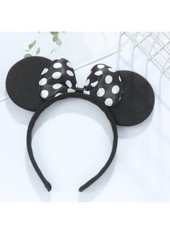 Set Of 24 Mouse Costume Deluxe Fabric Ears Headband White Polka Dots Bow Boys Girls Birthday Party Hairs Accessories Baby Shower Headwear Halloween Party Favors Decorations (Black With White Dot) - pzsku/Z637BEA9EE6080DE6C5A5Z/45/_/1735566957/4fa900ae-a148-40fa-ad8a-d95f0e0e279e