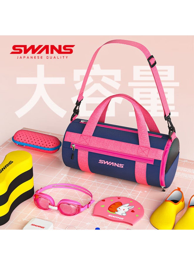 Swans Children's Swim Bag, Large Capacity, Dry And Wet Separation, Crossbody Storage Bag, Handheld Water-resistant Bag, 119-2 Blue - Image 3