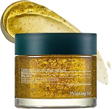 Pyunkang Yul PKY Pyunkang Yul Calming Relief Gel Wash Off Pack Soothes Eczema Psoriasis Aloe Vera Chamomile for Relief Vitamin E for Moisture Korean Skincare 338 Fl Oz 100g - Image 1