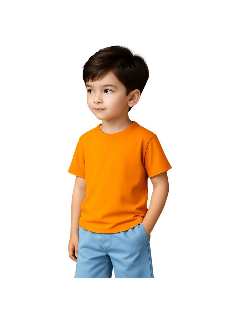 برينت شوب فور مي Printshop4me تي شيرت للأولاد برقبة دائرية 170 جرام في المتر المربع من القطن الخالص الألوان الأساسية - Image 2