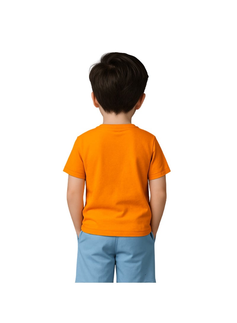 برينت شوب فور مي Printshop4me تي شيرت للأولاد برقبة دائرية 170 جرام في المتر المربع من القطن الخالص الألوان الأساسية - Image 5