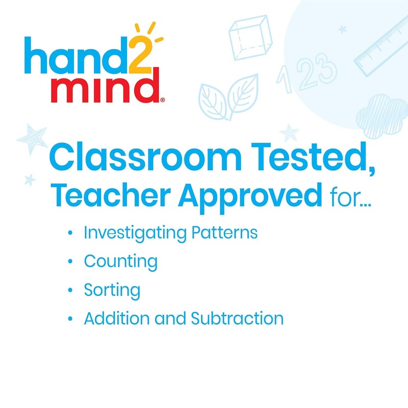hand2mind hand2mind Plastic Square with 7 Color Tiles Color Sorting Math Counters Counting Manipulatives Colored Plastic Squares Math Manipulatives Bingo Chips Game Tokens Tiles Learning Set of 400 - Image 3