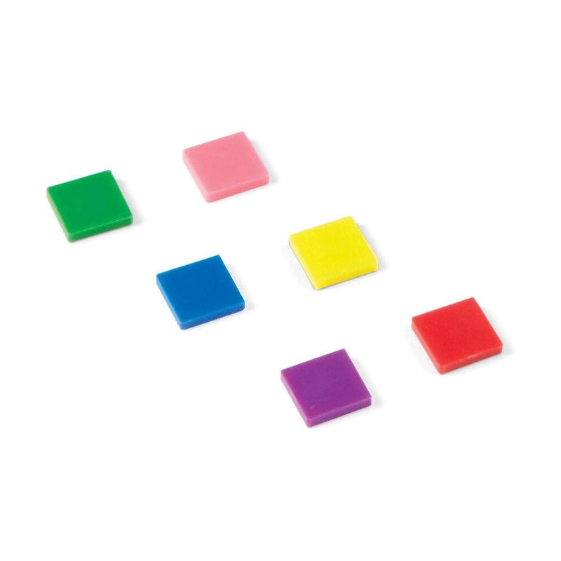 hand2mind hand2mind Plastic Square with 7 Color Tiles Color Sorting Math Counters Counting Manipulatives Colored Plastic Squares Math Manipulatives Bingo Chips Game Tokens Tiles Learning Set of 400 - Image 5