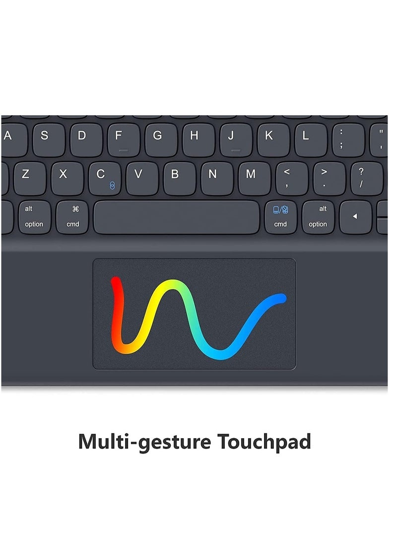 ELTRAZONE Galaxy Tab S8 Keyboard Case, Touchpad with S Pen Slot, for Samsung Galaxy Tab S8 / S7 11 inch, Rechargeable & Detachable BT Keyboard, PU Slim Cover - Image 2