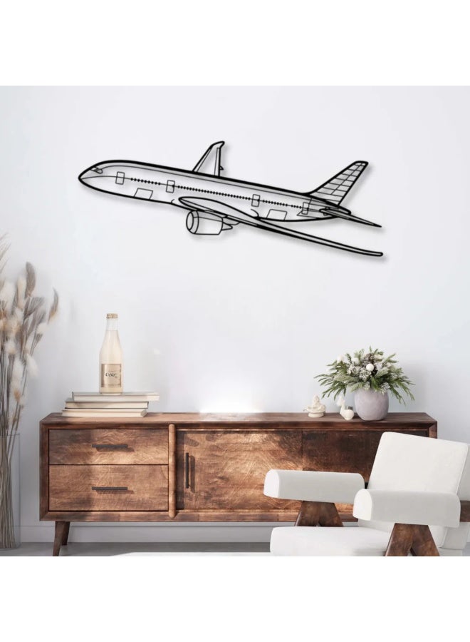 Metal wall decor featuring a Boeing 787 aircraft - Image 1