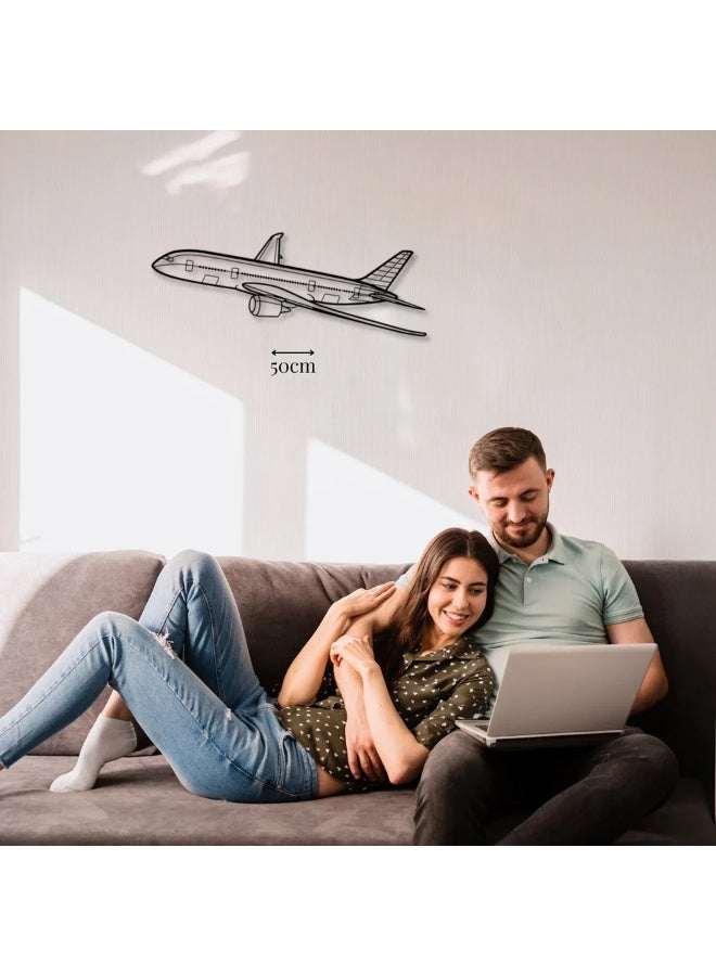 Metal wall decor featuring a Boeing 787 aircraft - Image 2
