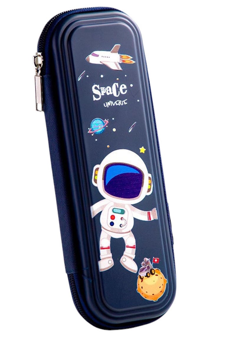 Spiaty Plastic Astronaut Multi Layer Pencil Case & Stationery Box, Blue - Image 1