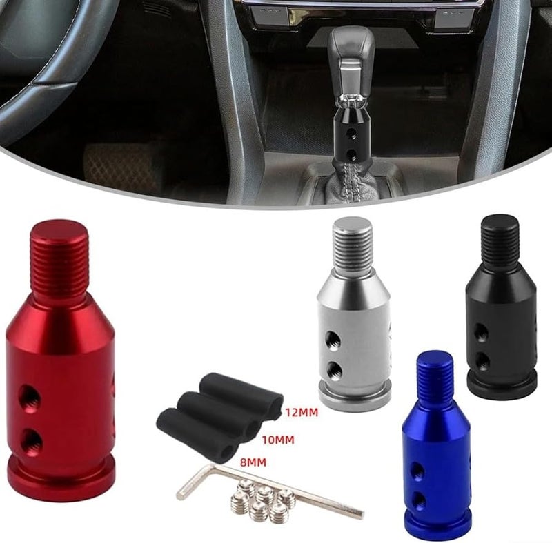 Aluminum Alloy Shift Knob Adapter For Manual Transmission With 3 Sizes Plastic Hose Silver - Image 5